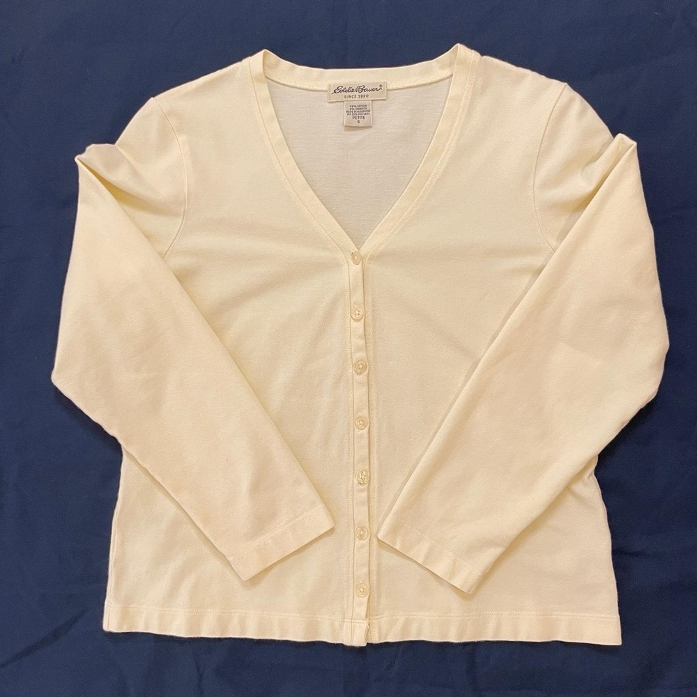 Eddie Bauer Cream Cardigan